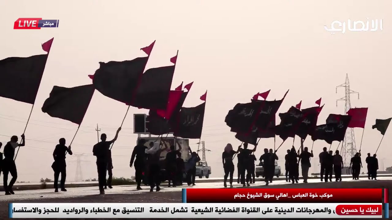 #الان الـ موكب خوة العباس اهااي سوق الشيوخ حجام  ..._طريق الخضر_ سماوة  مسيرة العشق الحسيني 