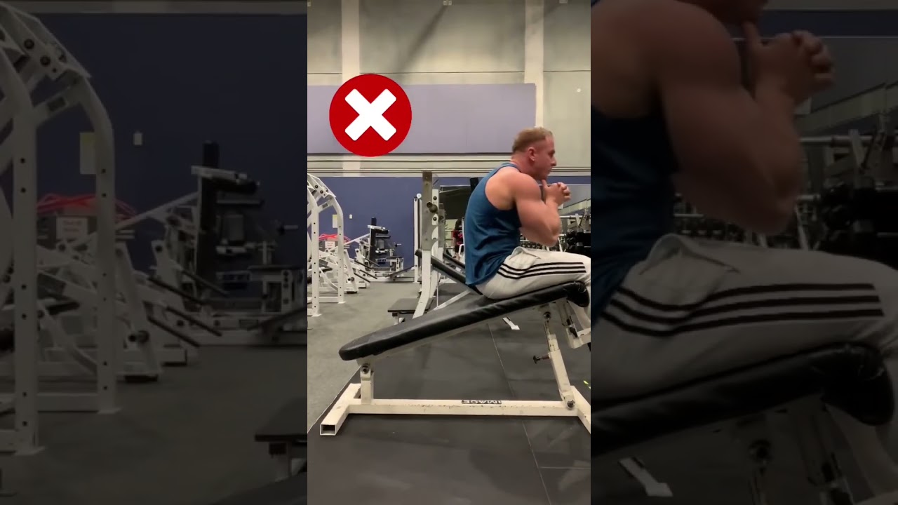 IMPORTANT: ⚠️ when doing decline sit ups do NOT go right the way down.