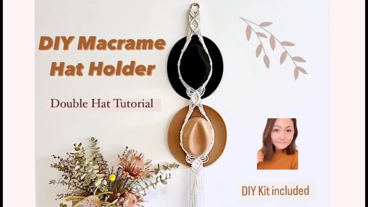 DIY Macrame Hat Holder | Double Hat Step-by-Step Tutorial 