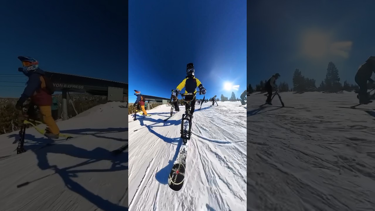 Had an awesome time hitting the slopes with the Good Time Boyz and the Tahoe Crew #skibike #skibyk
