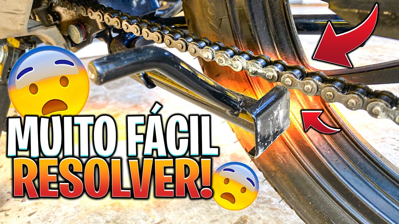 CAVALETE CENTRAL PEGANDO NA CORRENTE DA MOTO ?🔥