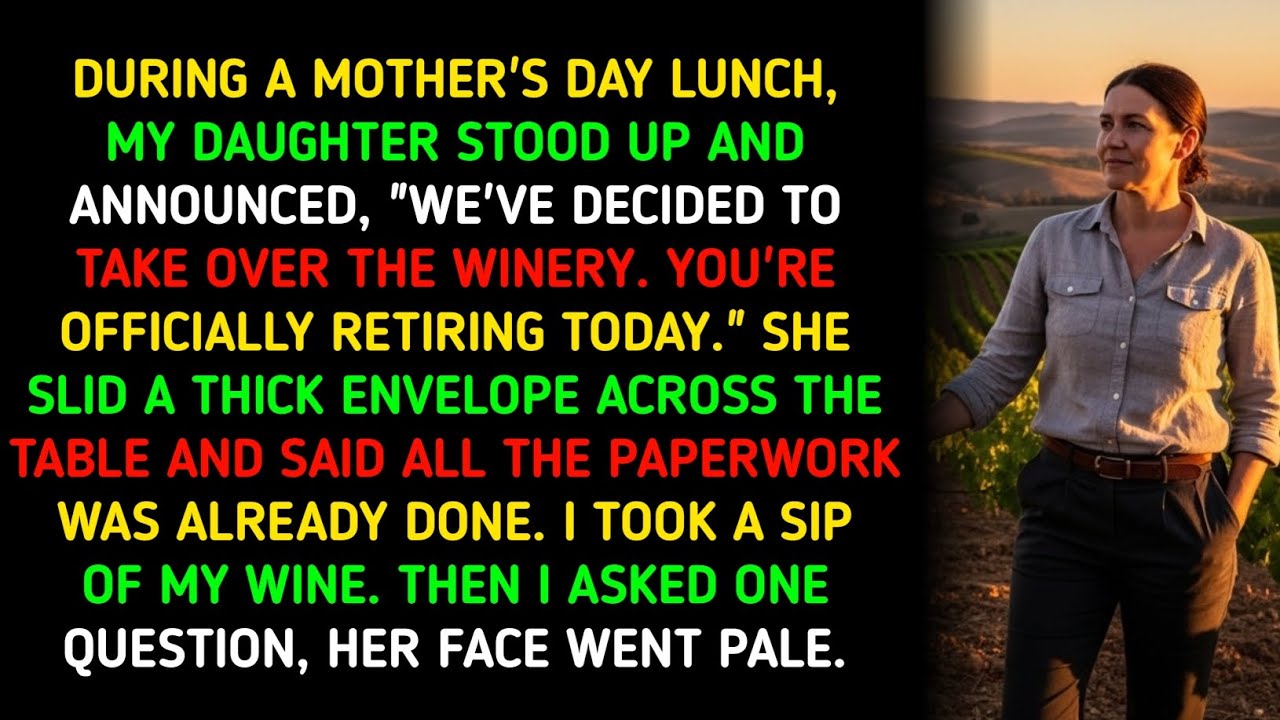 DURING A MOTHER'S DAY LUNCH, MY DAUGHTER STOOD UP AND ANNOUNCED, 