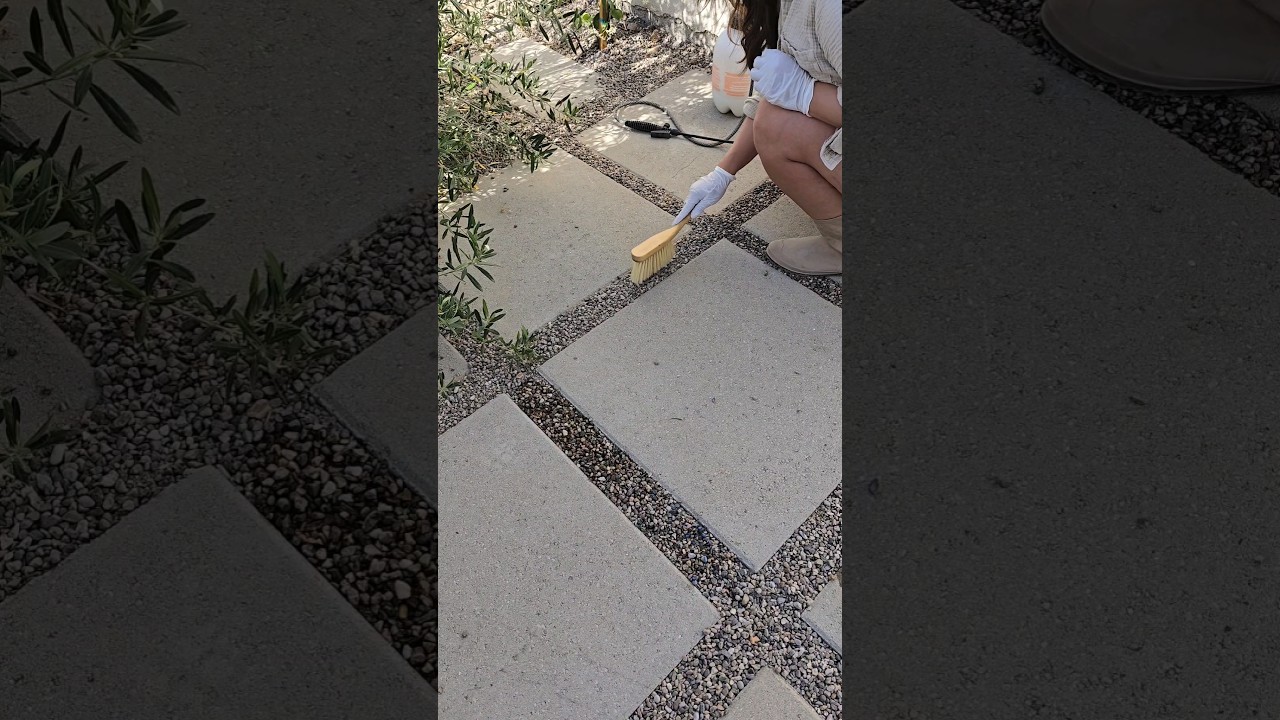 Галька для мощения патио × Клей для мульчи #diyprojects #patiopaver #outdoorprojects