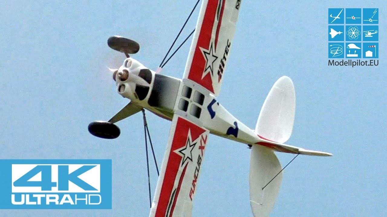 FUNCUB XL MULTIPLEX RC AEROBATIC AIRSHOW FLIGHT CHRISTIAN SINGER ELAPOR MODEL SEGELFLUGMESSE [4K]