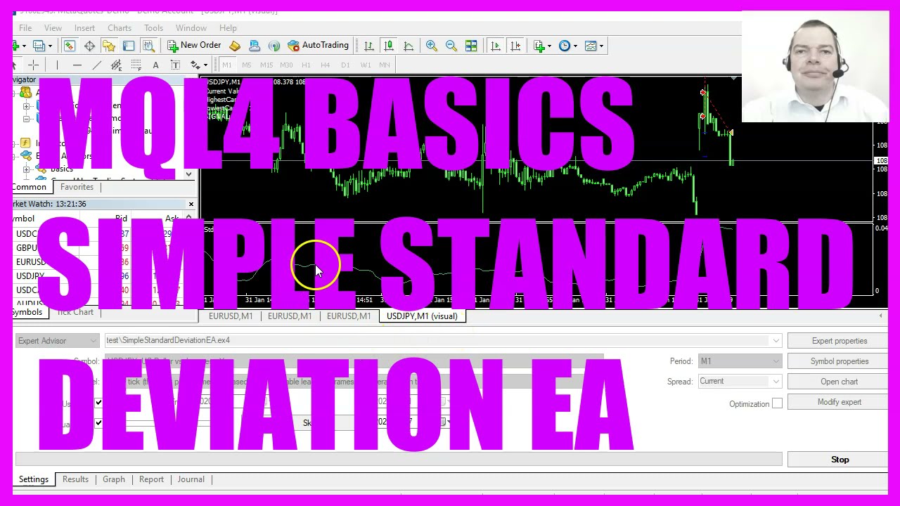 MQL4 TUTORIAL BASICS - 111 SIMPLE STANDARD DEVIATION EA