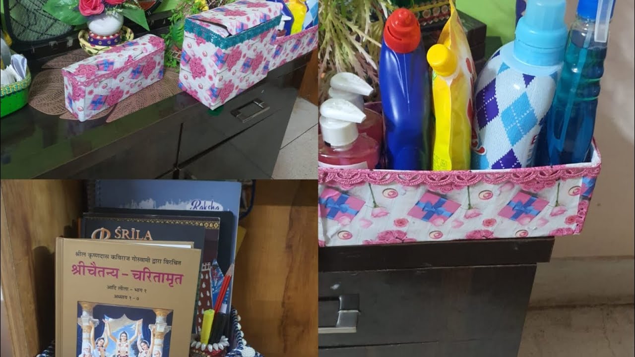 खाली डिब्बों से decoration kitchen, drawing-room, study-table#kabadsejuga#DIY#bestoutofthewast