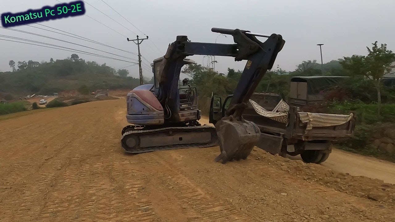 Máy Xúc Nhỏ Tập 1469. Chuyển Máy Xúc Nhỏ Lên Xe Ô Tô Đi Đến Công Trình Mới San Đất