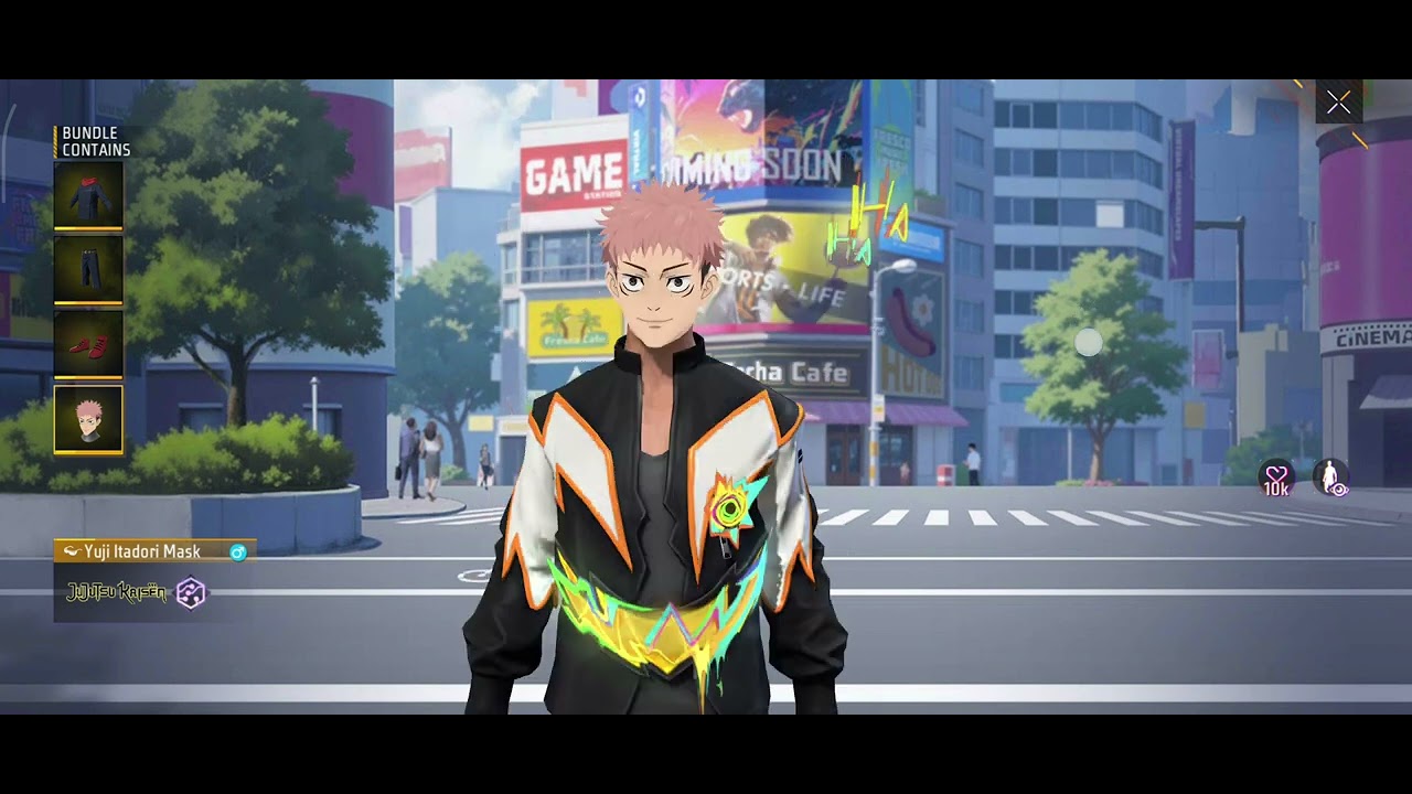 New jujutsu kaisen event free fire max 