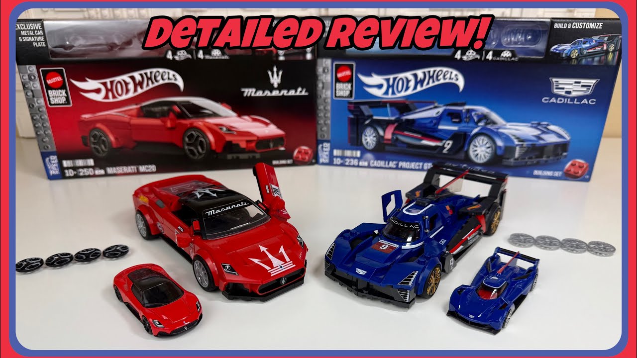 Mattel Brick Shop Maserati MC20 & Cadillac Project GTP Review