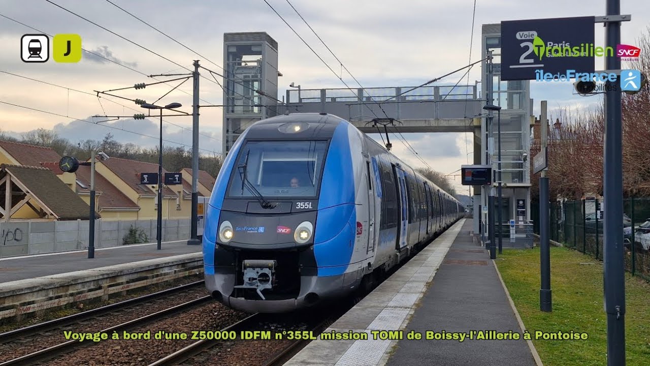[Transilien J] Voyage à bord d'une Z50000 IDFM mission TOMI de Boissy-l'Aillerie à Pontoise #z50000