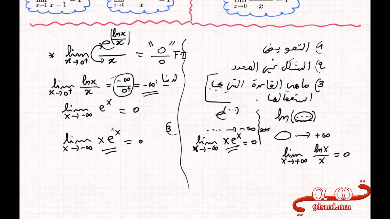 طريقة حساب جميع النهايات بسهولة [ جزء 2 ] (Ln , exp )