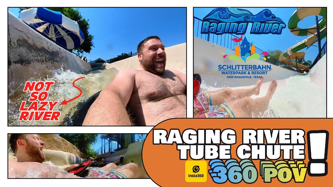 NOT SO LAZY Raging River Tube Chute at Schlitterbahn New Braunfels | Insta360 POV Adventure