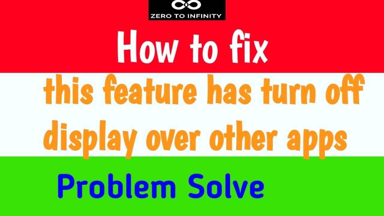 Fix This feature has been turned off because it slows down your phone | Display over other app error