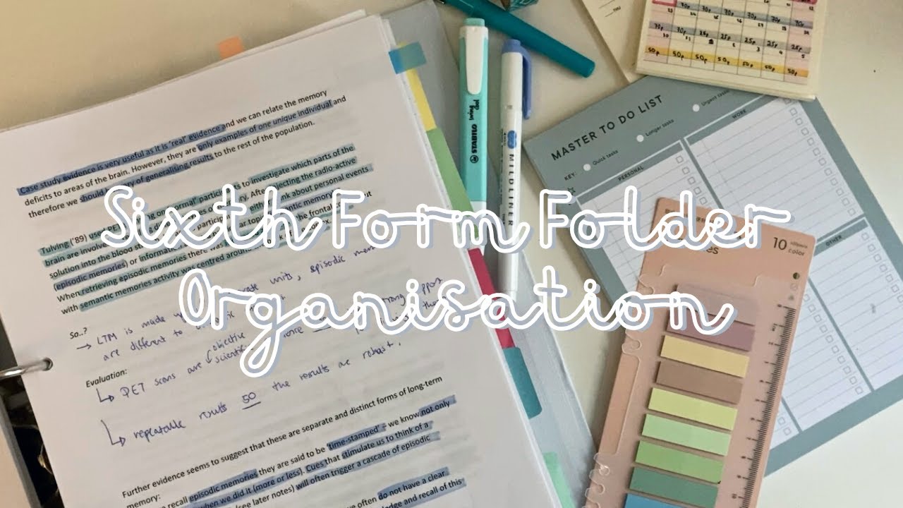 How I Organise my A Level Folders & Notes for Sixth Form | best organisation system for A Levels