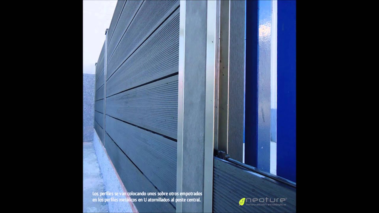 INSTALACION DE VALLADO EN MADERA SINTETICA PARA EXTERIOR.