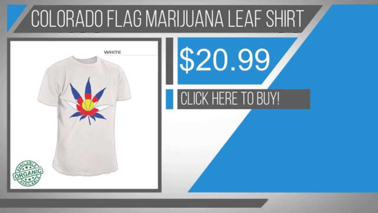 Colorado Flag Marijuana Leaf Shirt
