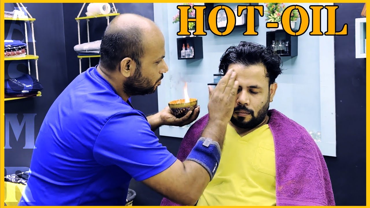 Hot Oil Head Massage and Neck Crackings by REIKI MASTER💈#asmr