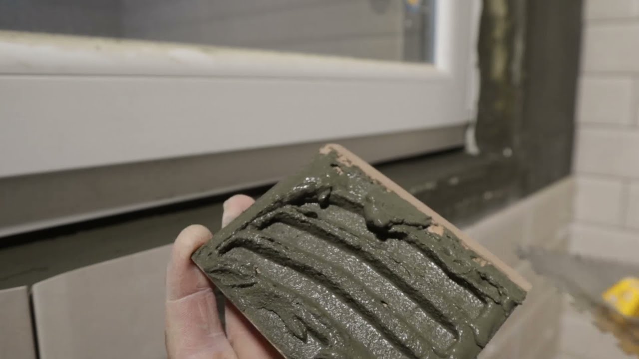 Маленькие хитрости при укладке плитки кабанчик на откосах.