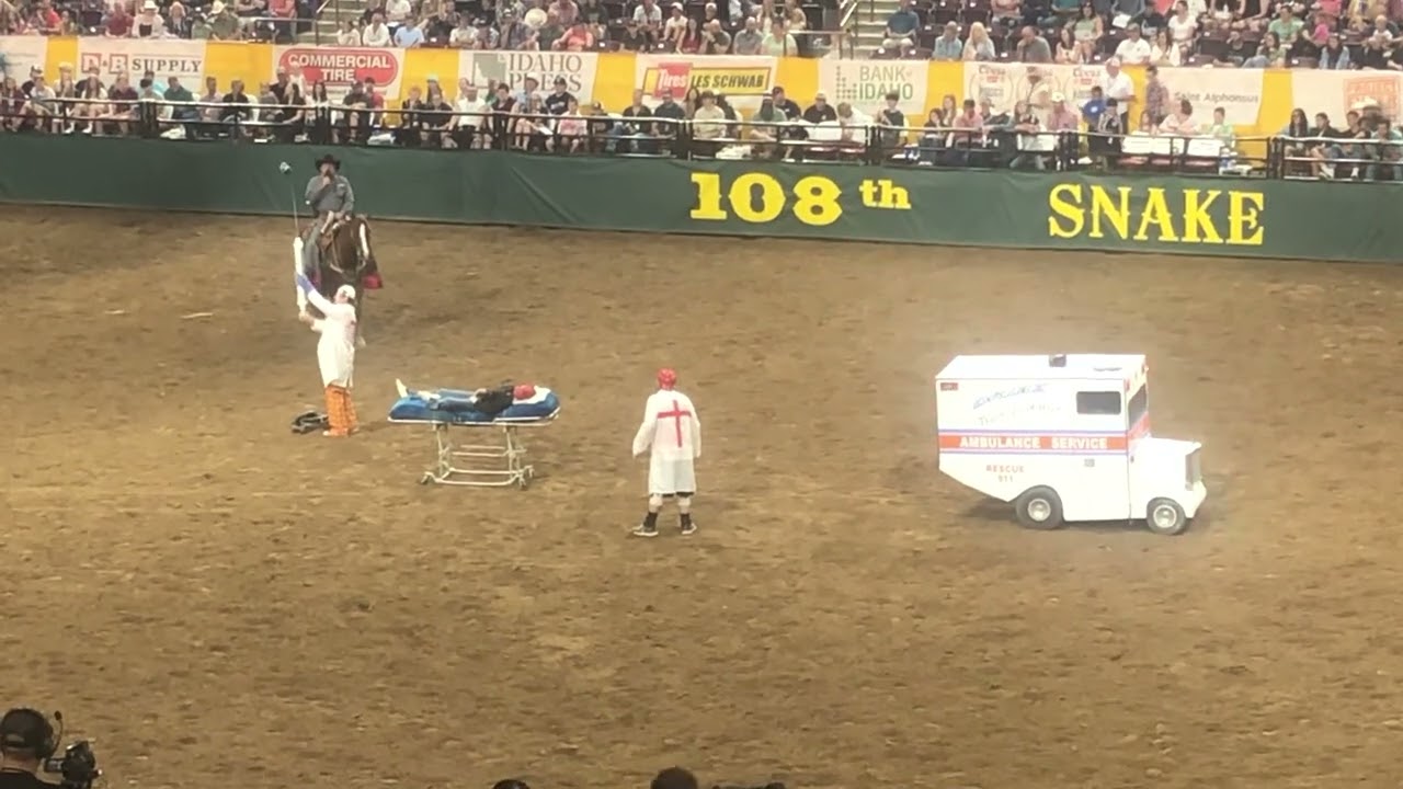 Rodeo clown ambulance act 🚑
