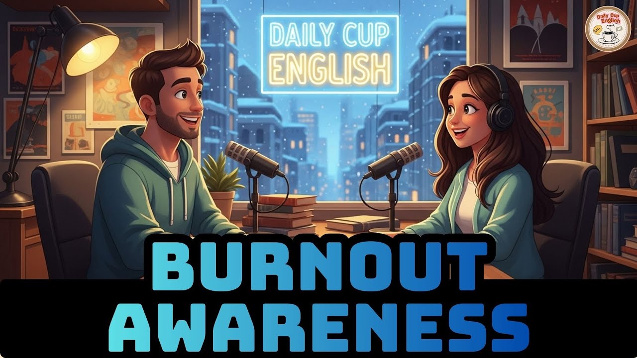 Осведомленность о выгорании | Подкаст Real Life English B1–B2 | Daily Cup English