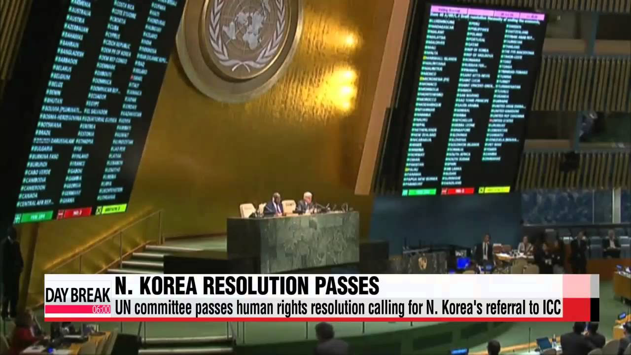 UN committee passes human rights resolution calling for N. Korea&prime;s referral to I