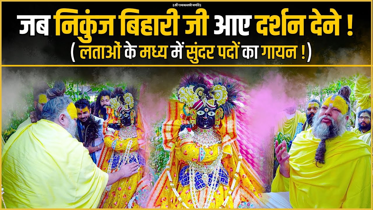 जब निकुंज बिहारी जी आए दर्शन देने | लताओं के मध्य में सुंदर पदों का गायन | Bhajan Marg