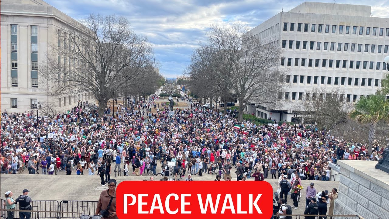 The Peace Walk Across America: 19 Monks and Aloka the “Peace Dog”