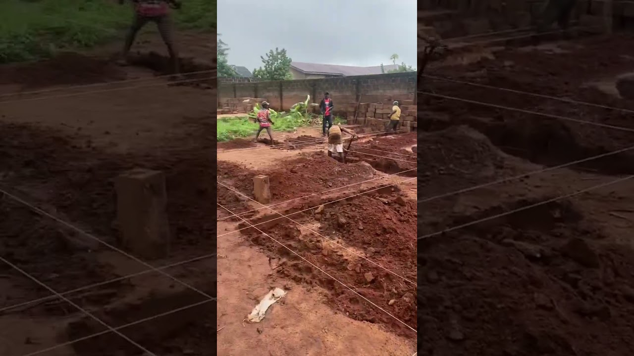 Digging of foundation trench #site #construction #foundation #shorts #viral #building