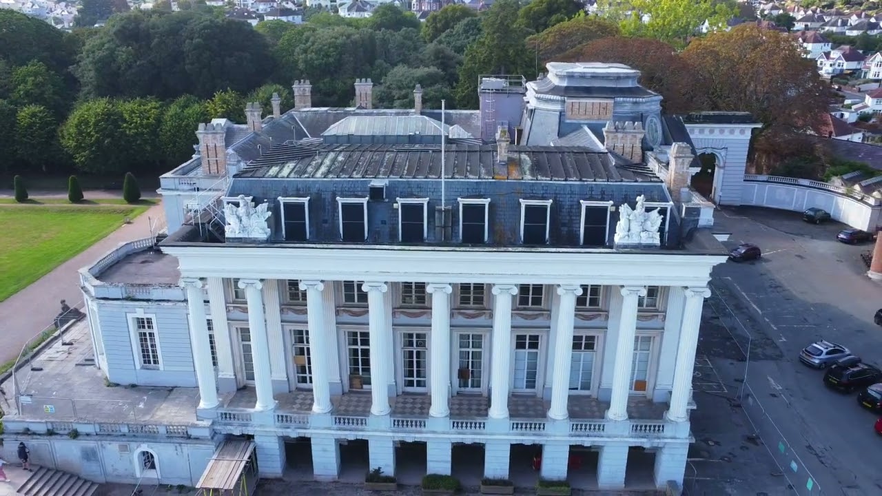 Drone Flight Above Oldway Mansion - Sept 2022