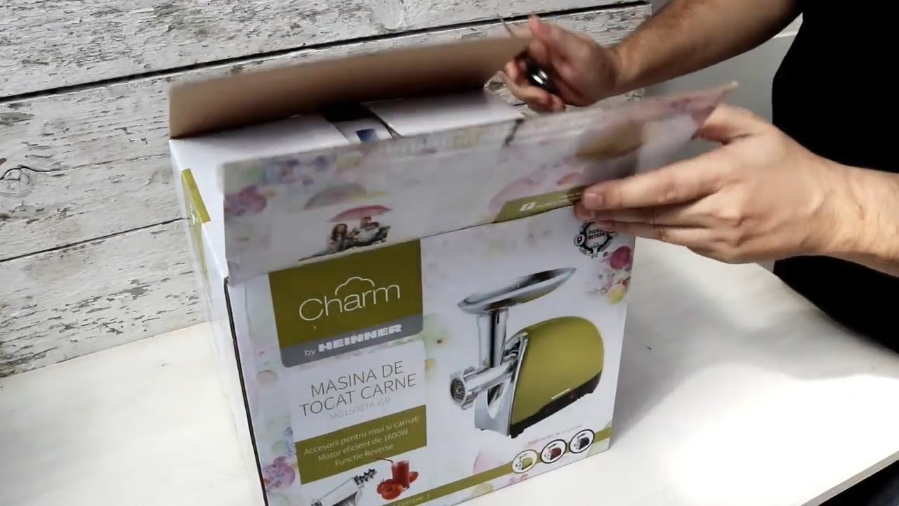 UNBOXING - Mașina de tocat Heinner Charm MG1500TA-GR (feat Mojito) | Bucătar Maniac