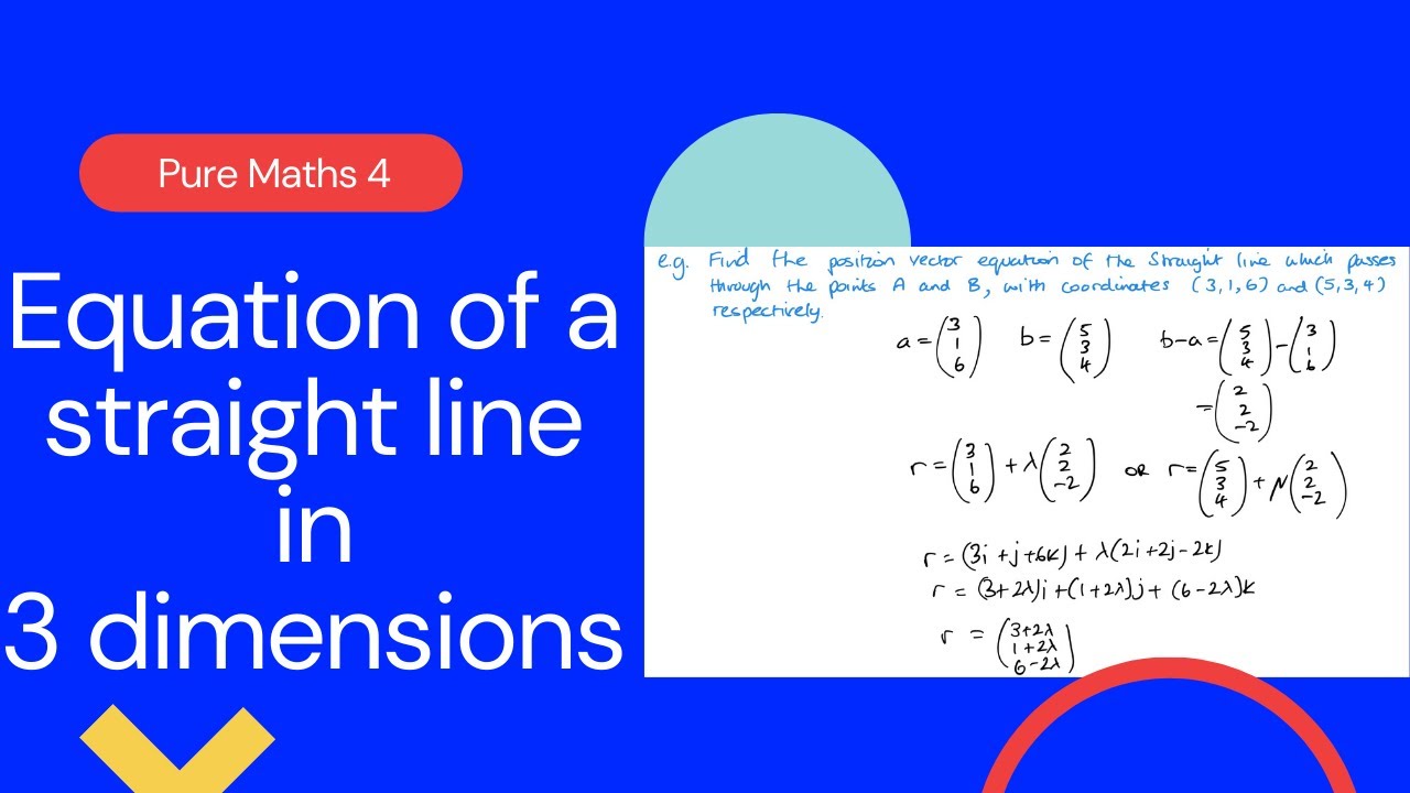 Equation of a straight line in three dimensions (Edexcel IAL P4 7.9)