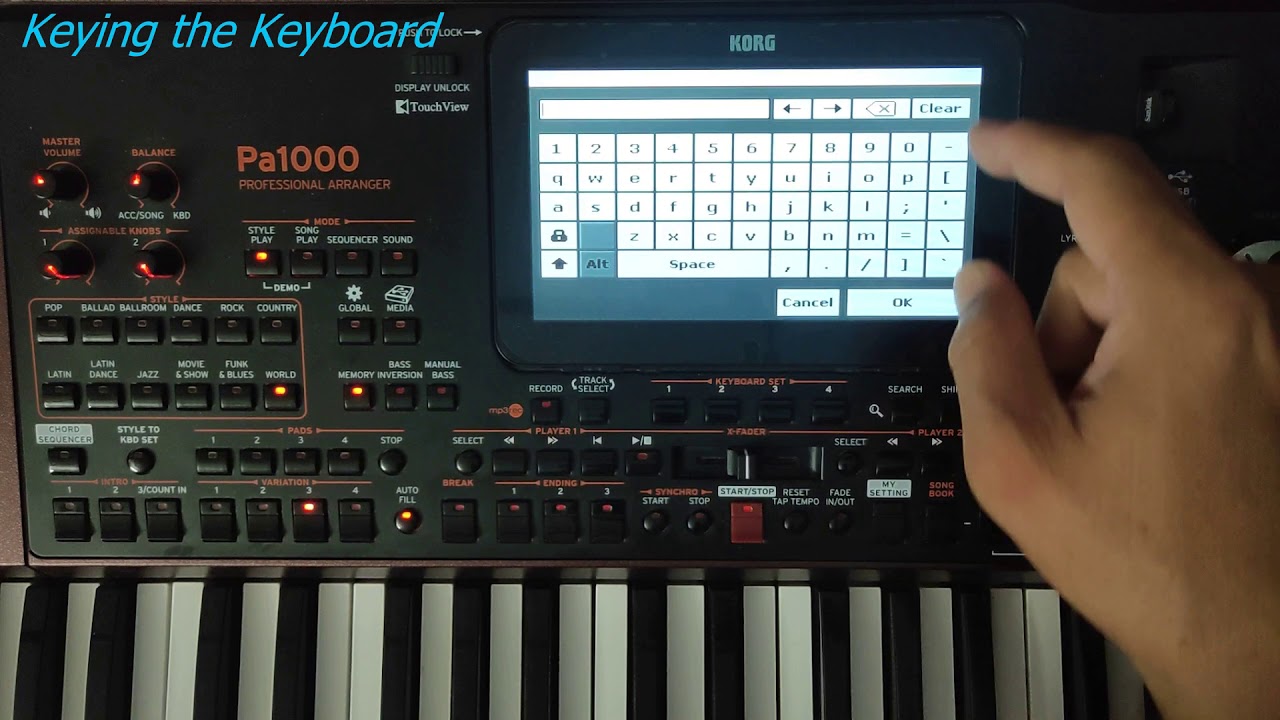 Making User Vocal harmony presets in Korg PA 1000