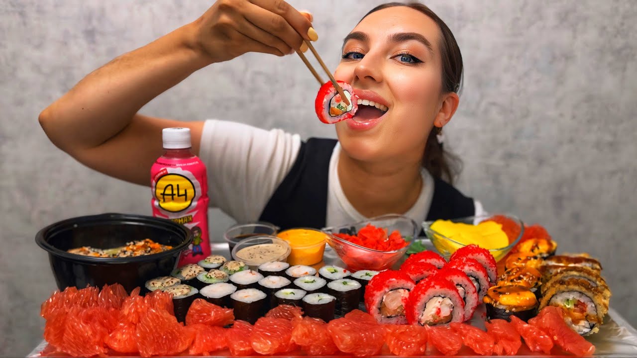 MUKBANG | РОЛЛЫ | SUSHI 🍱 | вопрос\ответ