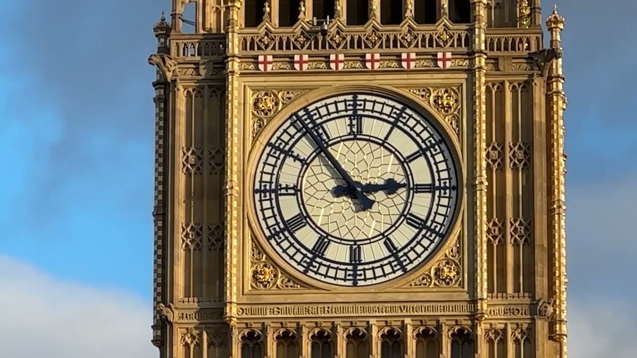 Big Ben: The 3:00 PM Full Hourly Chime (15:00) | Raw iPhone 14 Pro Max Video 