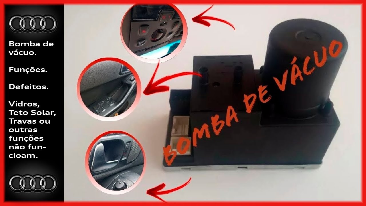 Audi A3/Golf | Vidros, Teto Solar, Alarme, Travas não funcionam《 Bomba de vácuo 》