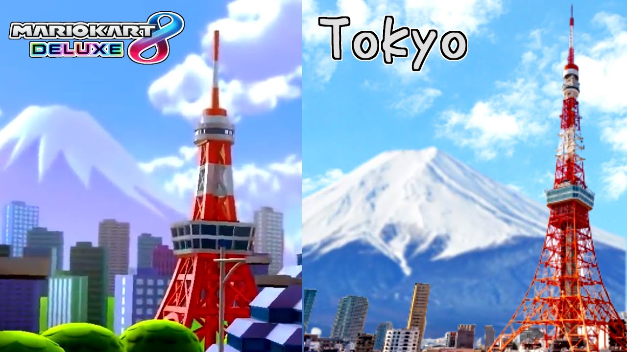 実物比較【トーキョースクランブル】マリオカート8DX【Tour Tokyo Blur】Real comparison【MK8DX】