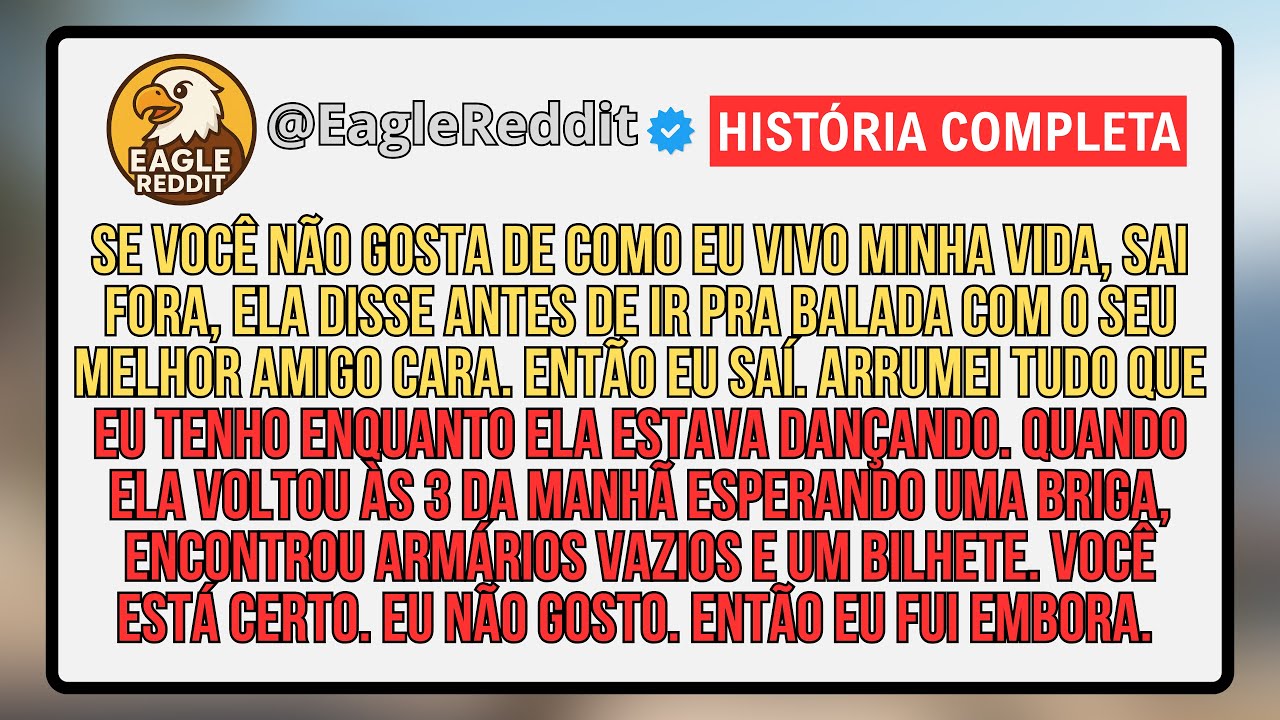 “Se você não gosta de como eu vivo a minha vida, vá embora”, ela disse antes de sair para a balada..