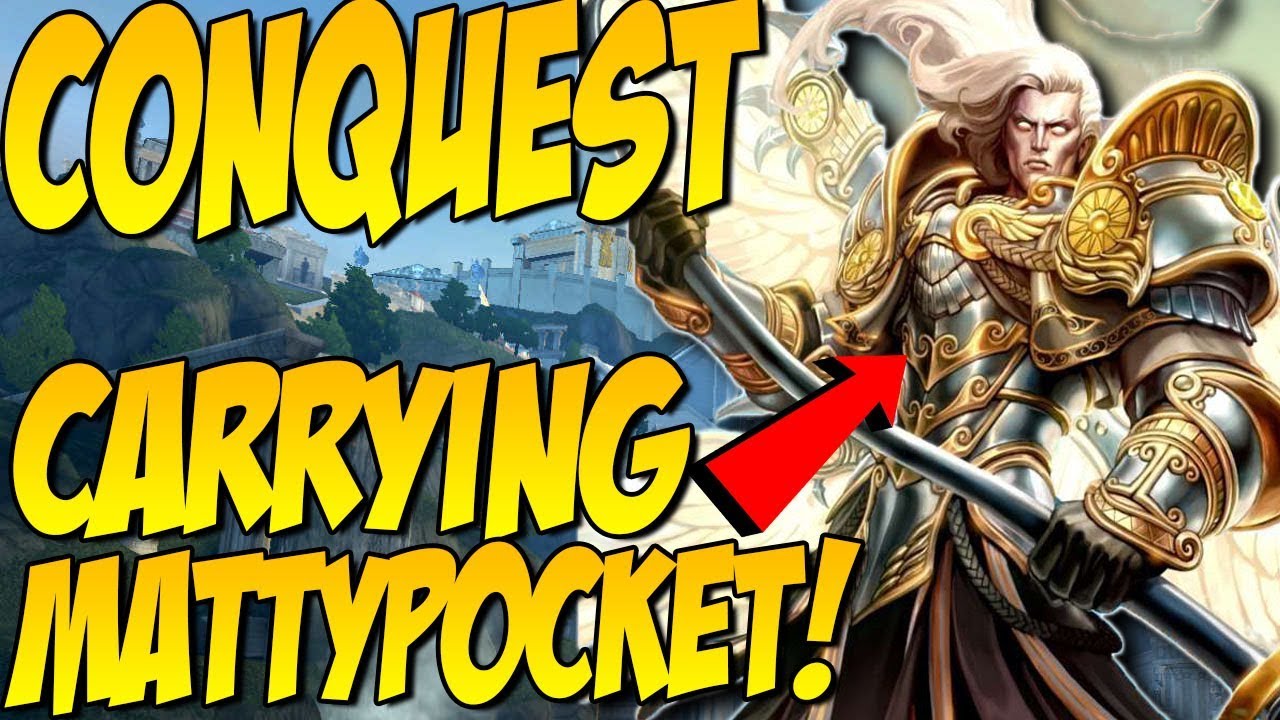 CARRYING MATTYPOCKET! CONQUEST COMMENTARY TO MASTERS! - Ranked Conquest - SMITE