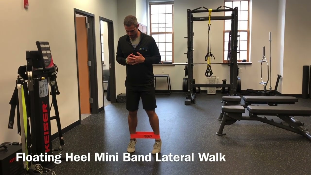 Floating Heel Mini Band Lateral Walk 