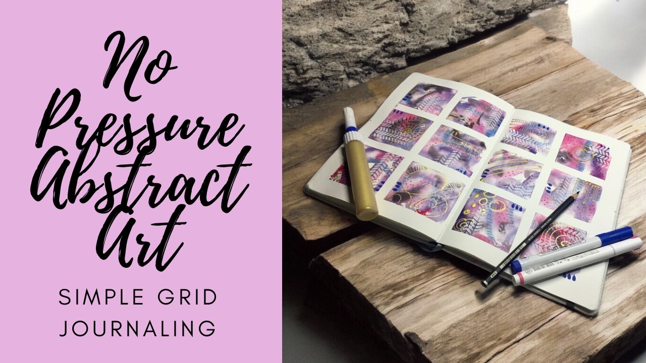 No Pressure Abstract Art | Simple Grid Journaling