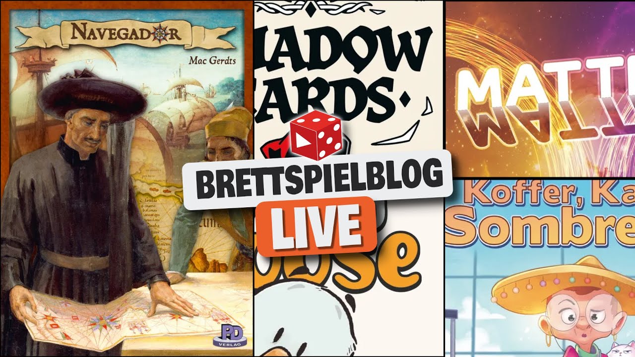 Shadow Cards, Greedy Goose, Matter Matters, Koffer, Katze, Sombrero & Navegador