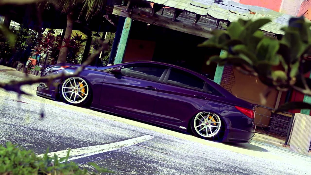 Hyundai Sonata on air EX19 Axe Wheels