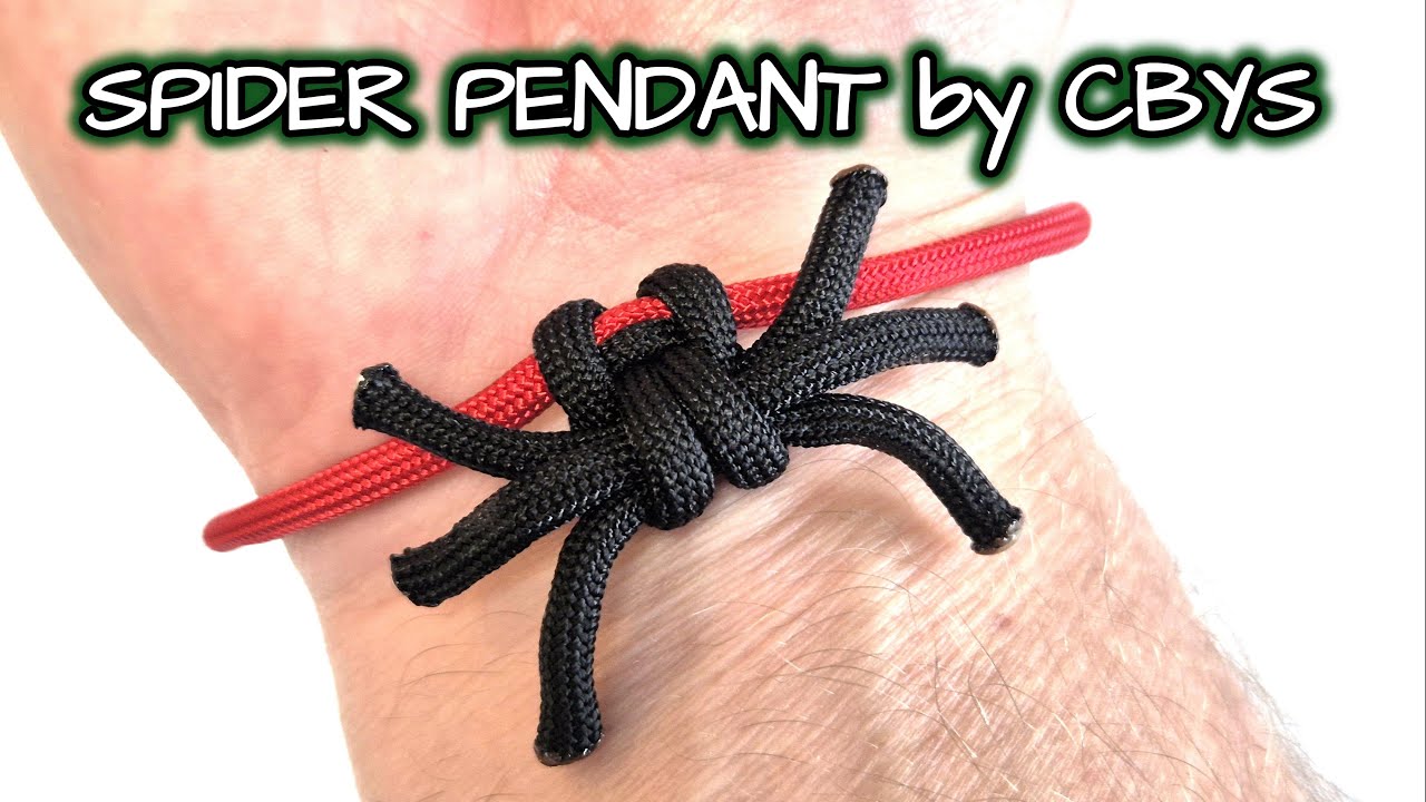 How to Make a SPIDER Pendant Paracord Necklace or Bracelet #paracord