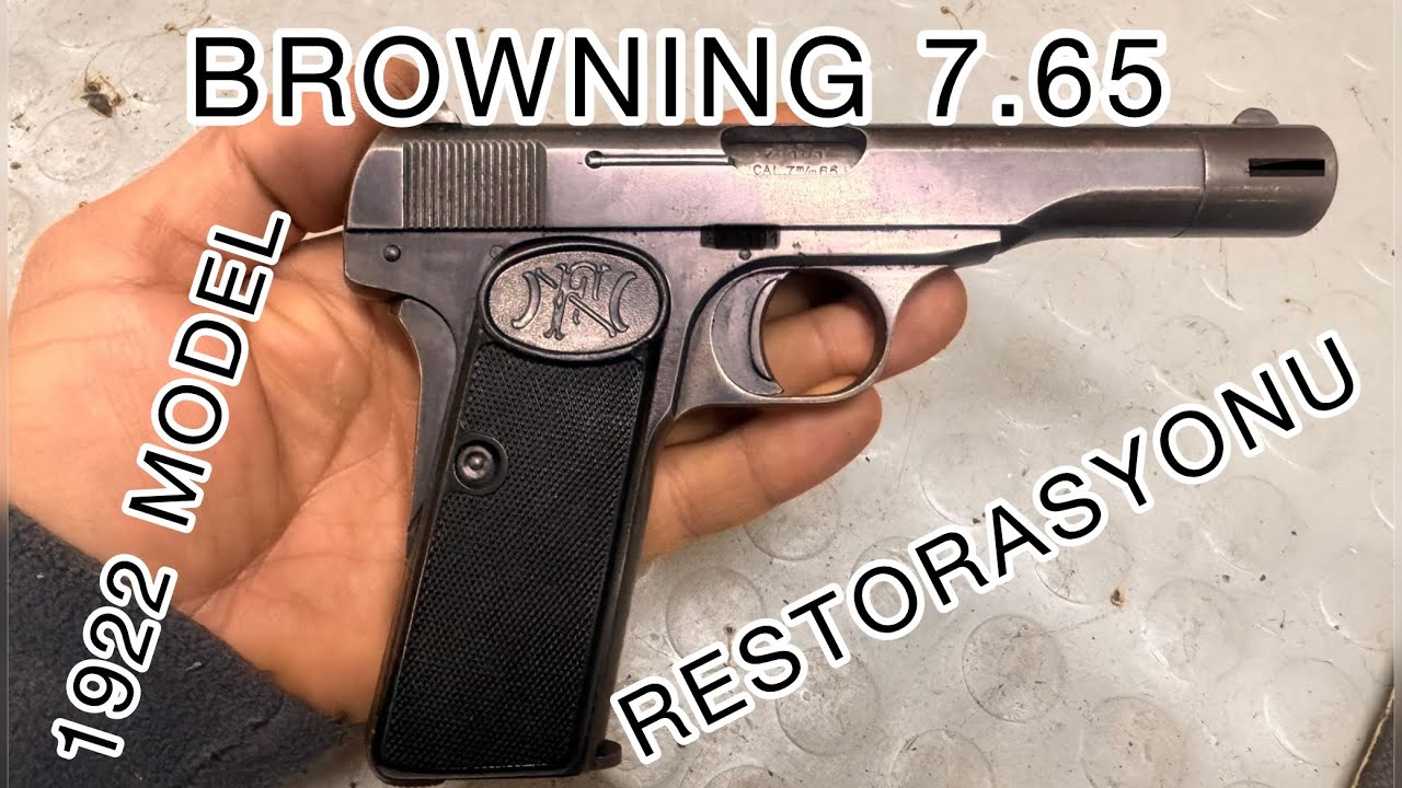 fn 1922 brownıng s yüzüklü 7.65 restorasyonu boyama kaplama