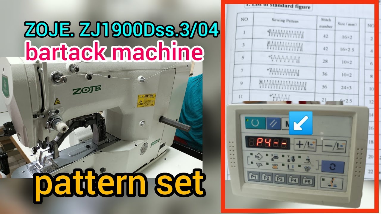 ZOJE bartack machine( pattern set korun ZJ1900Dss.3/04