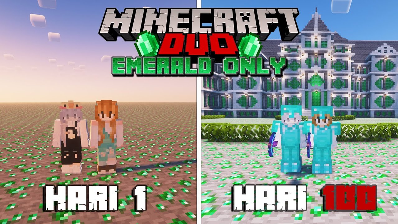 100 Hari di Minecraft EMERALD ONLY !!!