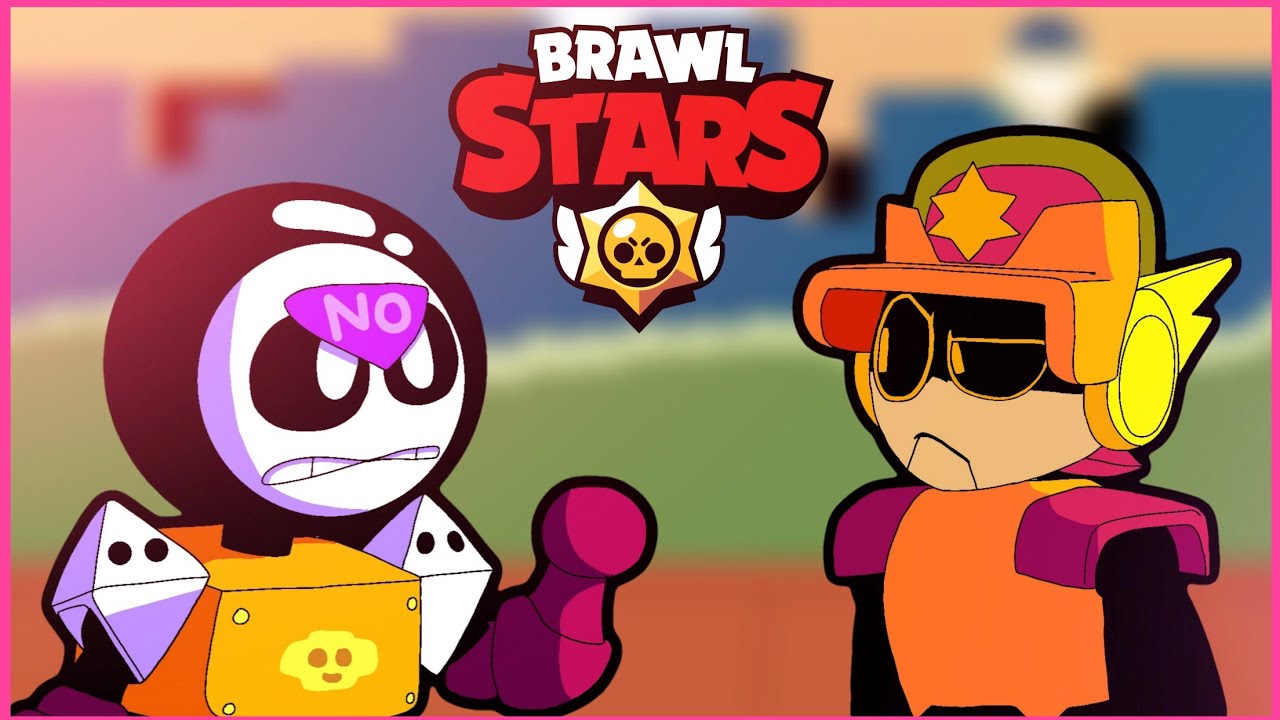 Мипл встречает Р-Т, Ларри и Лори — анимация из Brawl Stars.
