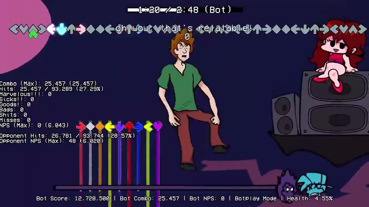 Friday Night Funkin' - Shaggy Sings Bleeding (3.0 version)