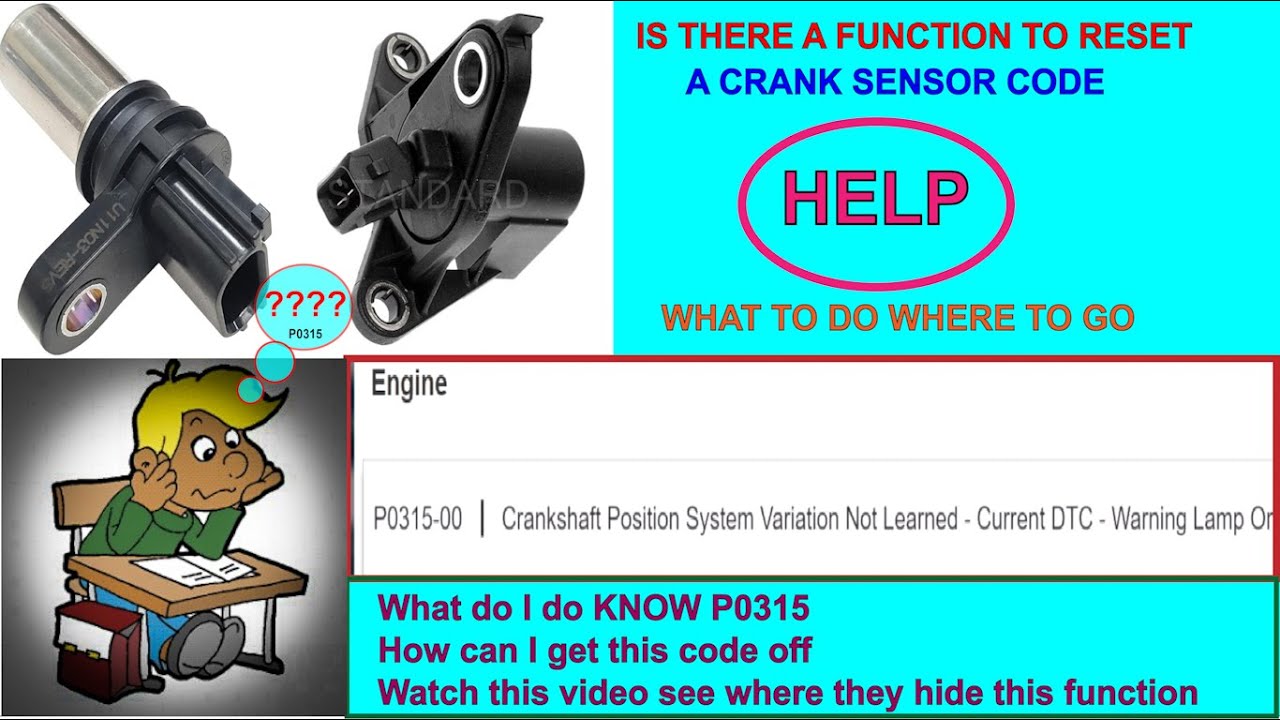P0315, Ford Crankshaft Relearn, Where to go when you can't find how to reset a crankshaft sensor