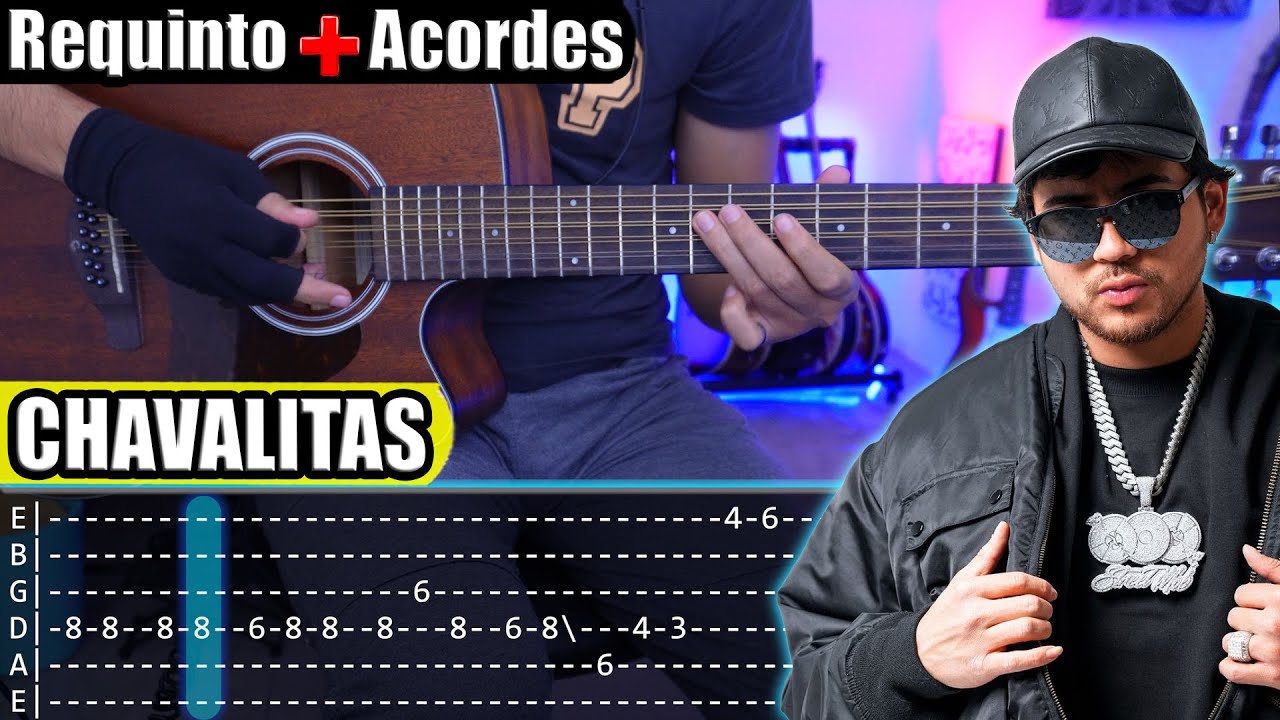 CHAVALITAS - Fuerza Regida - Requinto + Acordes | TABS | Tutorial Guitarra